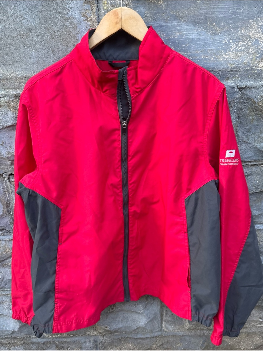Zero Restriction Golf Jacket Large Red Travelers Championship Tour Series
